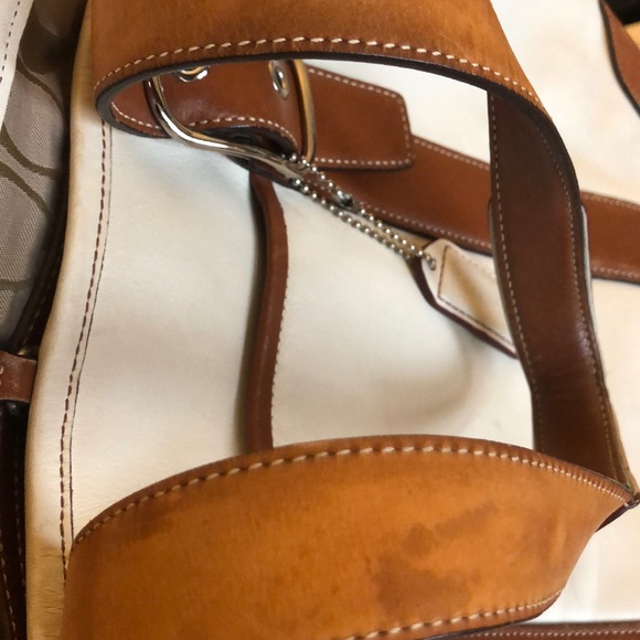 SOLDVintage Coach Leather Tote Bag - Picture 5 of 7